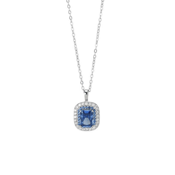 BOCCADAMO - Collana con quadrato pendente blu zaffiro in Collane Alba Gioielli - Casoria, commercioVirtuoso.it