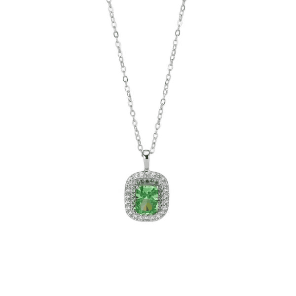 BOCCADAMO -   Collana con quadrato pendente verde smeraldo