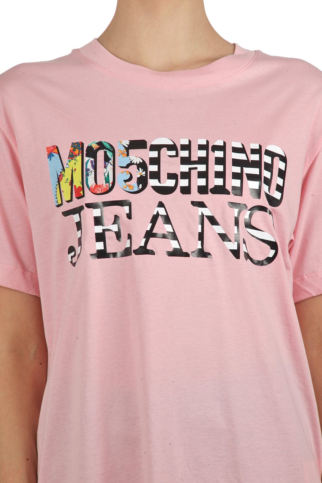 MO5CH1NO JEANS - MOSCHINO MO5CH1NO JEANS - Moschino - T-shirt - 431641 - Rosa da donna in T-shirt Drestige - Casamassima, commercioVirtuoso.it