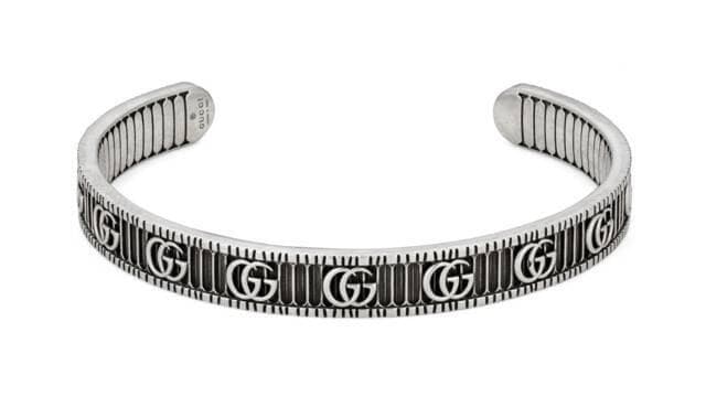 Gucci Bracciale con Doppia G in argento