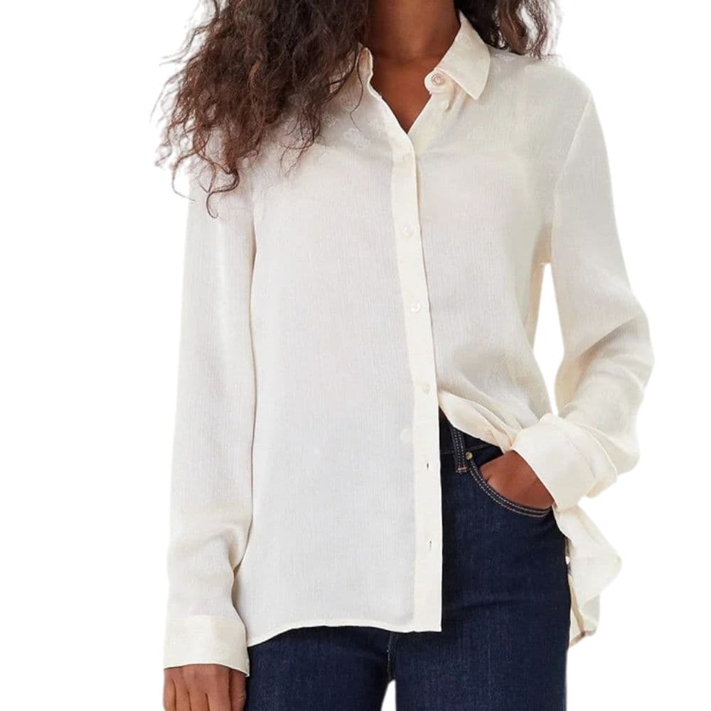 Guess camicia crema logo peony MARTHE W5YH1AWHCR2G1F7 in Bluse e camicie Prodotti di Classe - Nocera Superiore, commercioVirtuoso.it