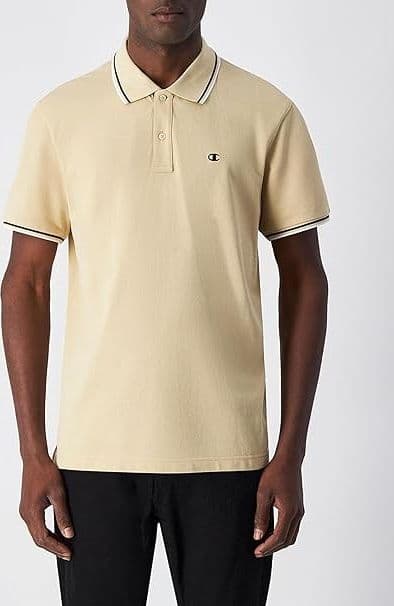 Champion POLO M/M Light Cotton Pique uomo Cotone Beige in Polo 3A Moda Mare Sport - Bellaria Igea Marina, commercioVirtuoso.it