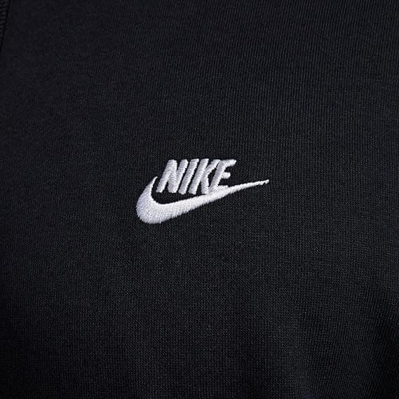 Nike Sportswear Club Fleece, Felpa con Cappuccio Uomo, Nero (Black/Black/White) in Felpe con cappuccio 3A Moda Mare Sport - Bellaria Igea Marina, commercioVirtuoso.it