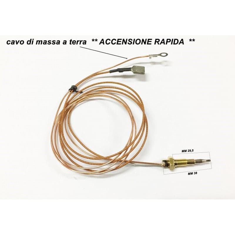 GLEM GAS FOSTER REX ELECTROLUX ZANUSSI AEG TERMOCOPPIA CUCINA GAS CAVO DA 85 MM in prodotto EuroStore07 - Alatri, commercioVirtuoso.it