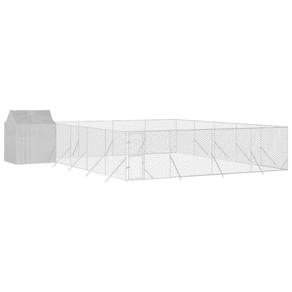 Cuccia per Cani Gatti Box da Esterno Tetto Acciaio Zincato Argento 10x10x2,5m in Casette per cani Esplodia - Napoli, commercioVirtuoso.it