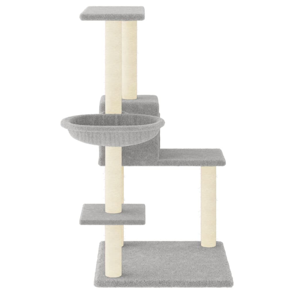 Albero per Gatti con Tiragraffi in Sisal Legno e Peliche Grigio Chiaro Alto 95cm in Alberi tiragraffi Esplodia - Napoli, commercioVirtuoso.it