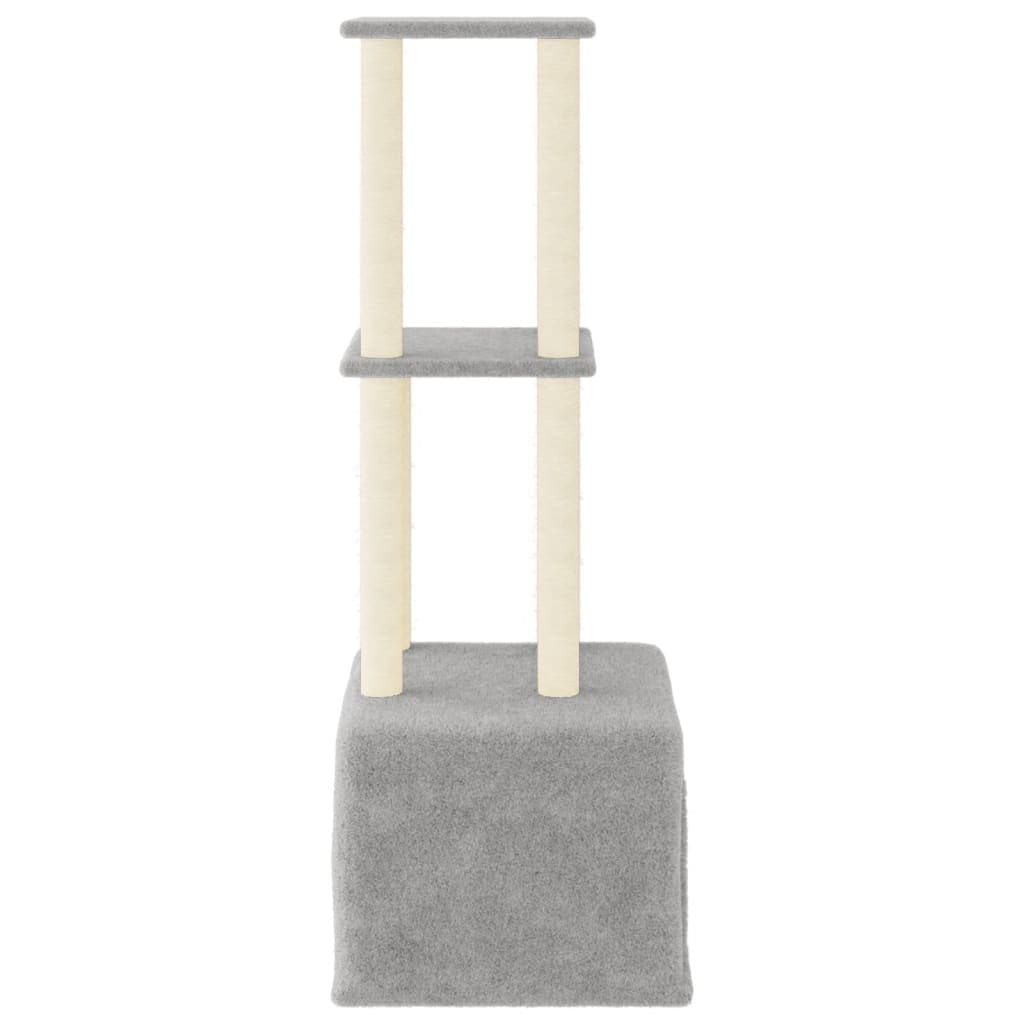 Albero per Gatti con Tiragraffi in Sisal in Legno Grigio Chiaro 133,5 cm in Alberi tiragraffi Esplodia - Napoli, commercioVirtuoso.it
