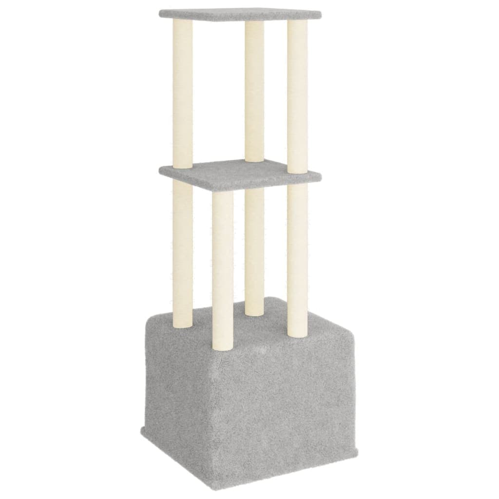 Albero per Gatti con Tiragraffi in Sisal in Legno Grigio Chiaro 133,5 cm in Alberi tiragraffi Esplodia - Napoli, commercioVirtuoso.it