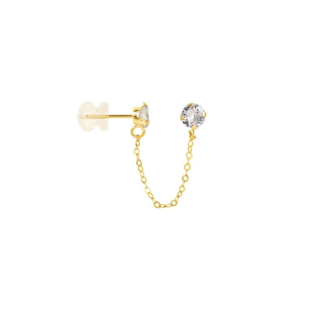 STROILI - Mono Orecchino Lobo Bon Ton Oro Giallo Cubic Zirconia in Orecchini Alba Gioielli - Casoria, commercioVirtuoso.it