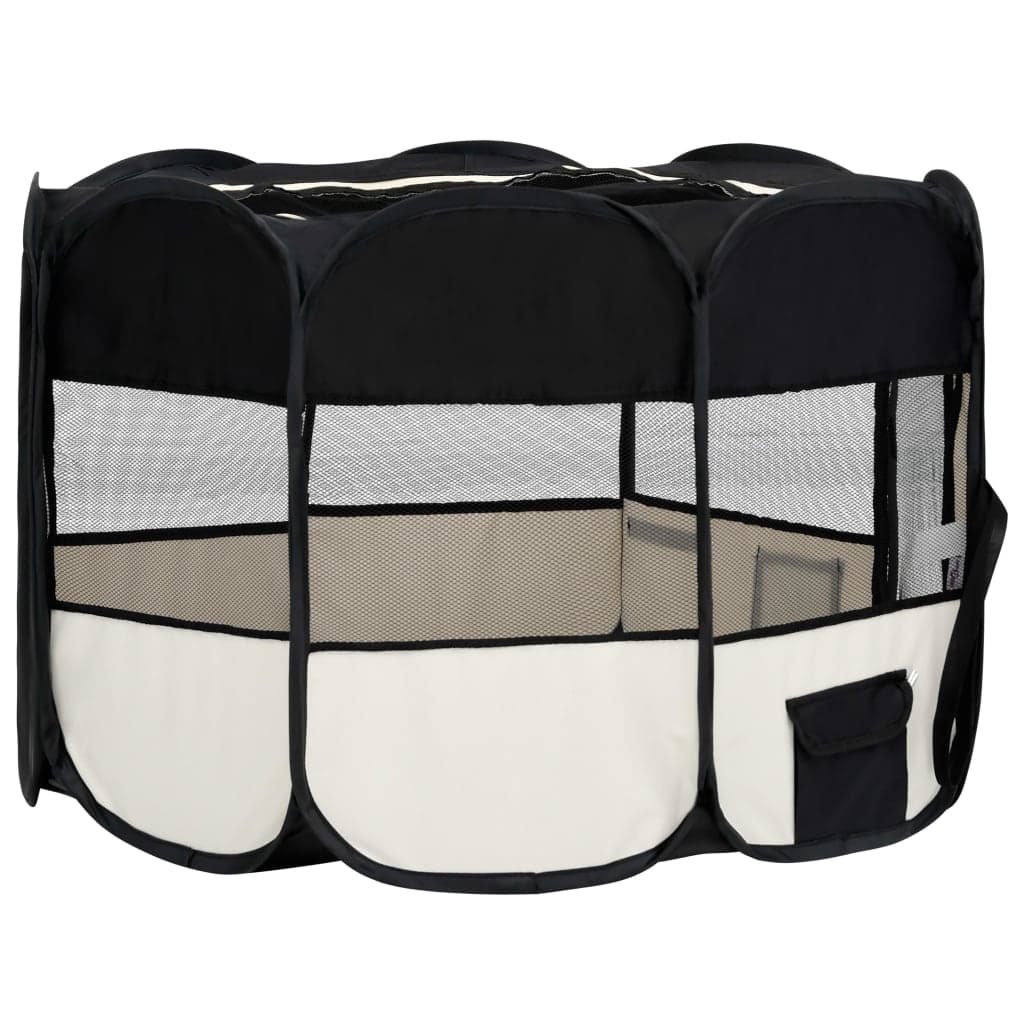 Box per Cani Gatti Pieghevole Traspirante con Borsa Trasporto Nero 125x125x61 cm in Recinti gioco Esplodia - Napoli, commercioVirtuoso.it