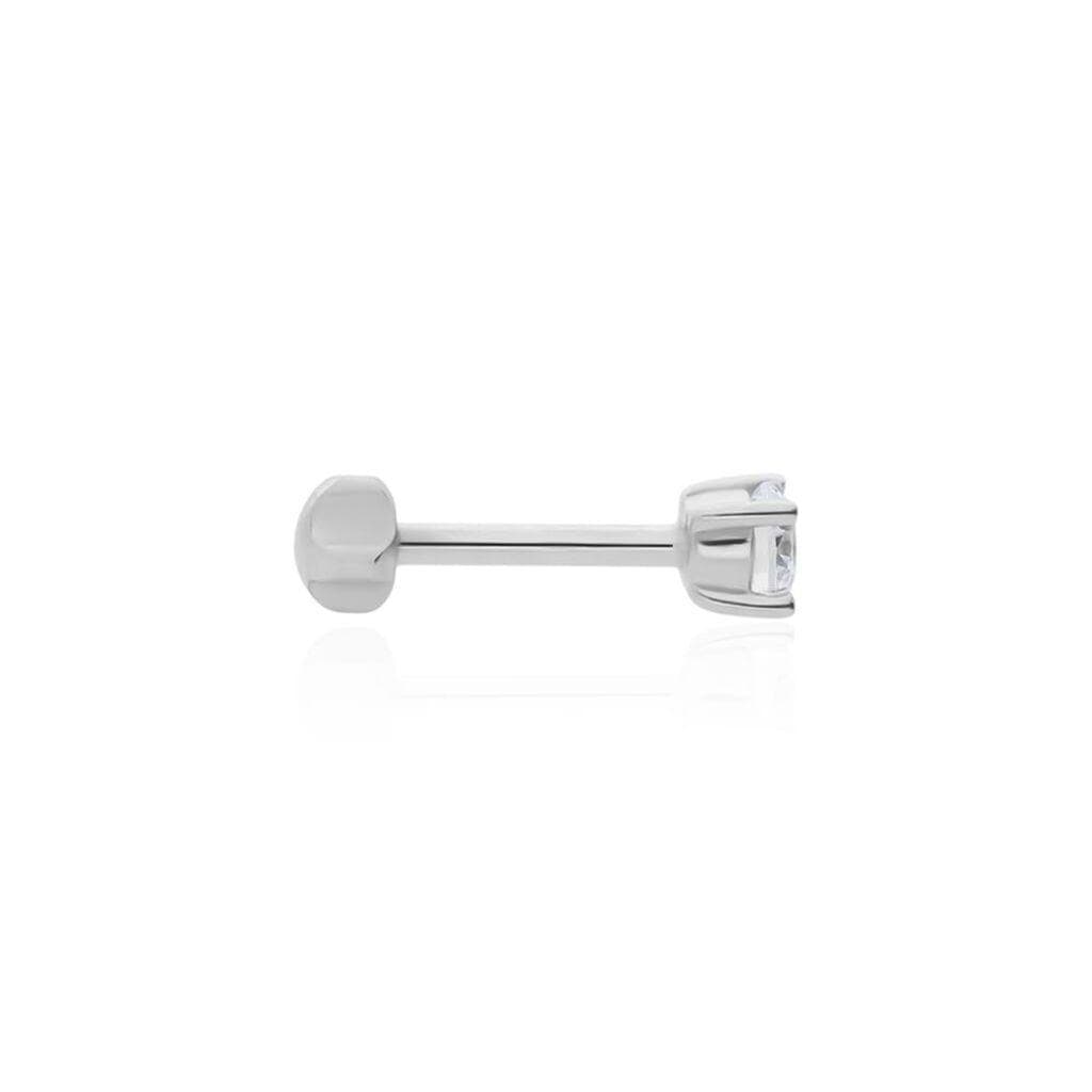 Stroili  -    Piercing Orecchio Bon Ton Oro Bianco Cubic Zirconia in Piercing a bottone Alba Gioielli - Casoria, commercioVirtuoso.it