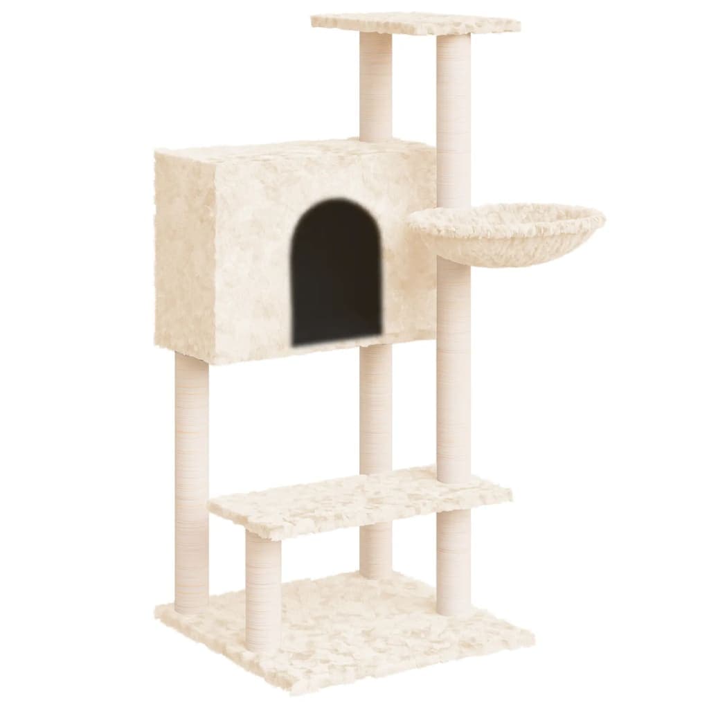 Albero per Gatti con Tiragraffi in Sisal Colore Crema 108,5 cm in Alberi tiragraffi Esplodia - Napoli, commercioVirtuoso.it