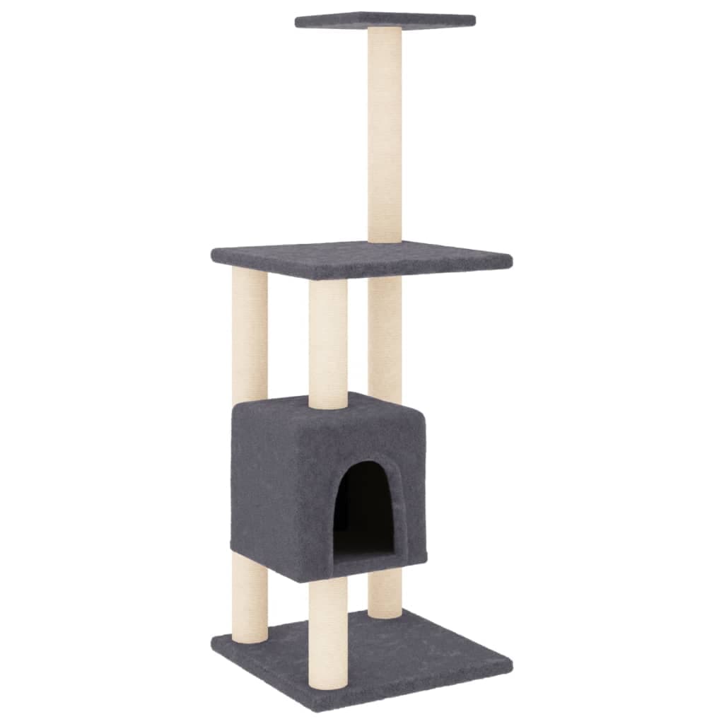 Albero per Gatti con Tiragraffi in Sisal Colore Grigio Scuro 104 cm in Alberi tiragraffi Esplodia - Napoli, commercioVirtuoso.it
