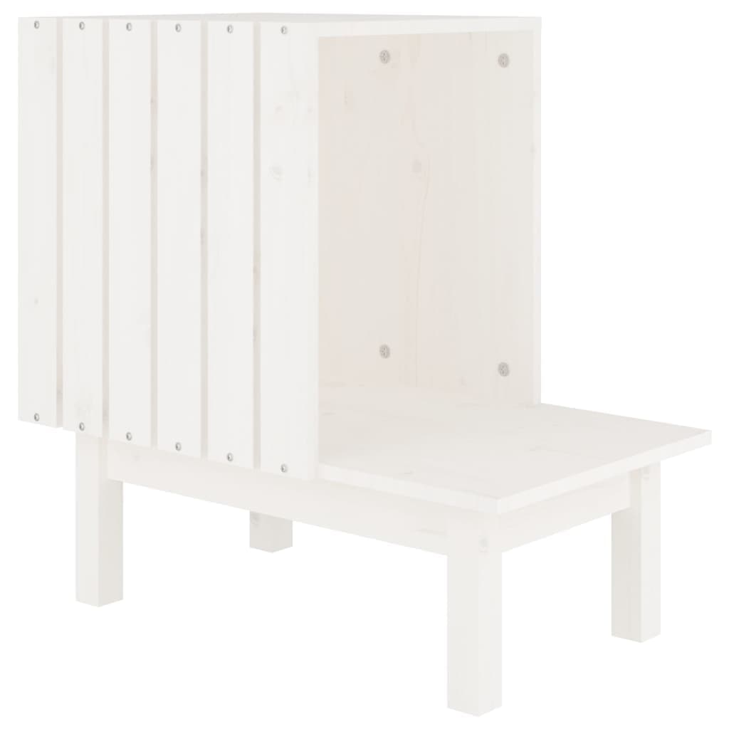 Casetta per Gatti Bianca 60x36x60 cm in Legno Massello di Pino in Contenitori per lettiere e cassette igieniche Esplodia - Napoli, commercioVirtuoso.it