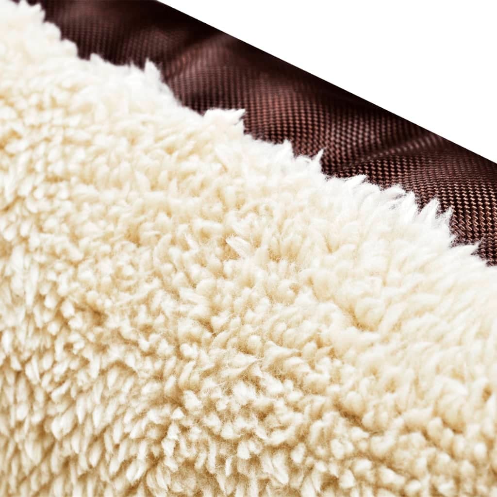 Letto Caldo per Cani con Cuscino Imbottito da Interno Taglia S Marrone e Beige in Lettini Esplodia - Napoli, commercioVirtuoso.it