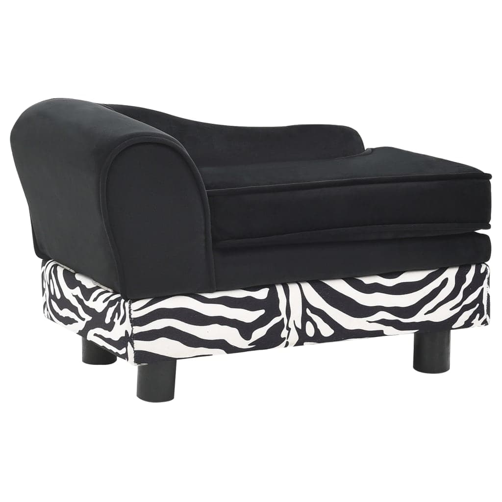 Divano per Cani Relax Con Piedini 57x34x36 cm in Peluche Nero in Lettini Esplodia - Napoli, commercioVirtuoso.it