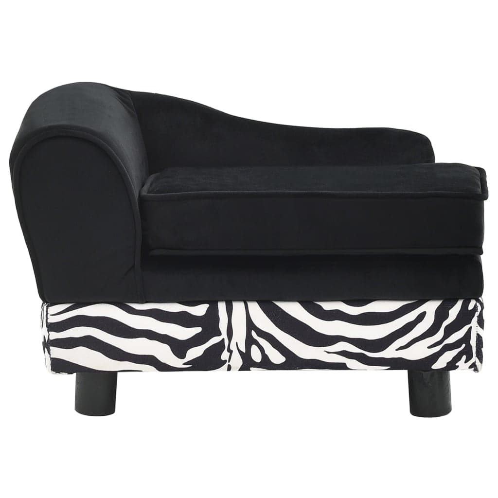 Divano per Cani Relax Con Piedini 57x34x36 cm in Peluche Nero in Lettini Esplodia - Napoli, commercioVirtuoso.it