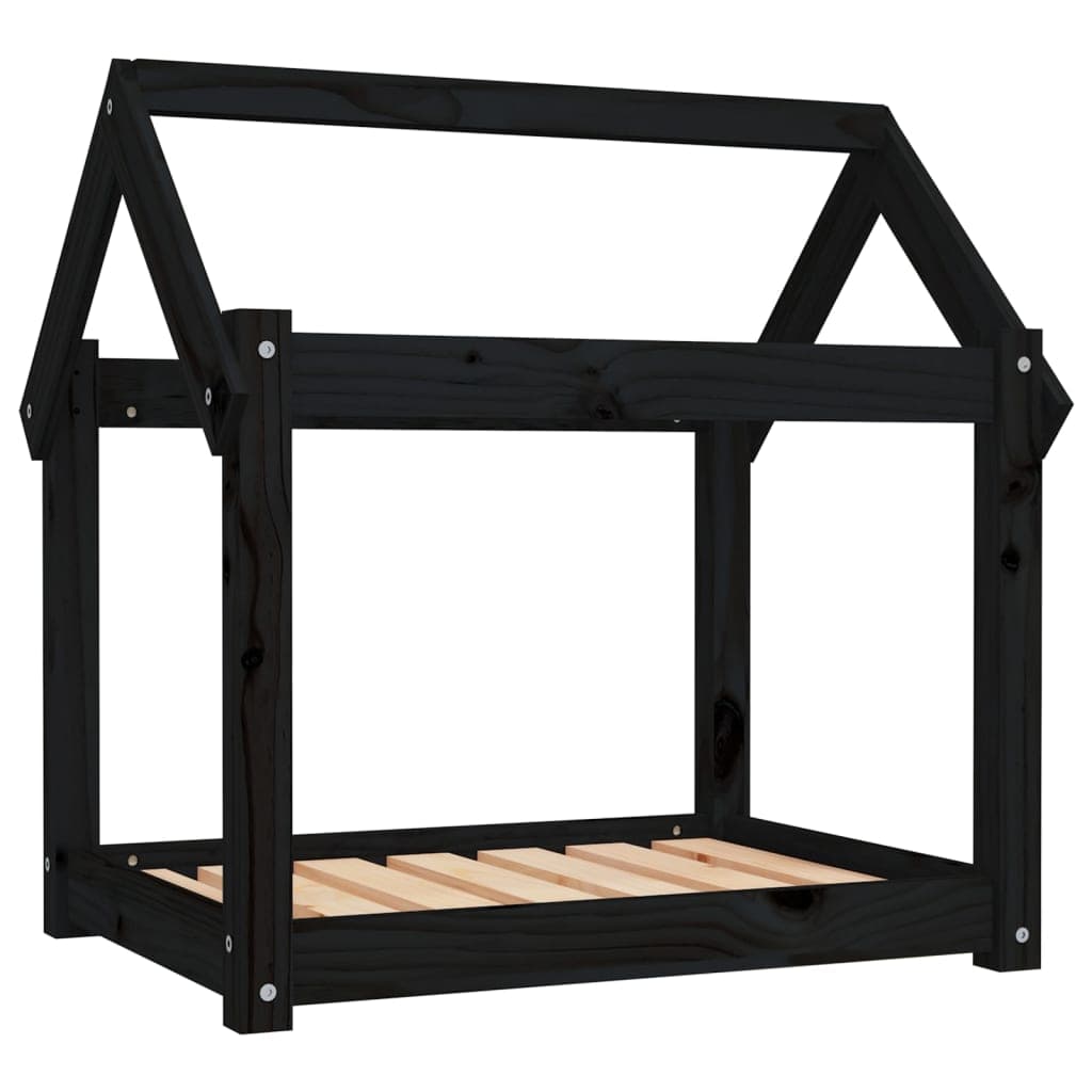 Cuccia per Cani Casetta 71x55x70 cm in Legno Massello di Pino Colore Nero in Casette per cani Esplodia - Napoli, commercioVirtuoso.it