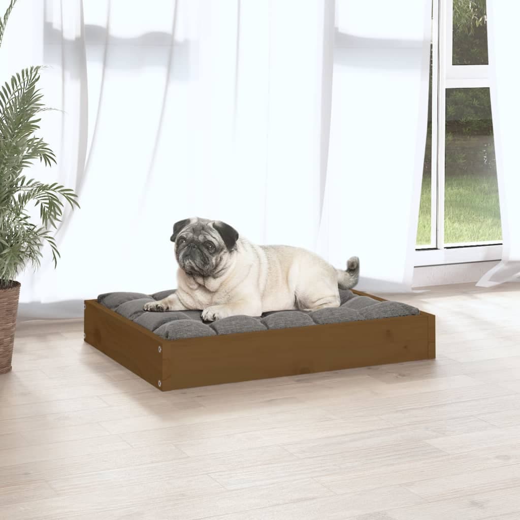Cuccia per Cani Divano 61,5x49x9 cm in Legno Massello di Pino Colore Miele in Lettini Esplodia - Napoli, commercioVirtuoso.it