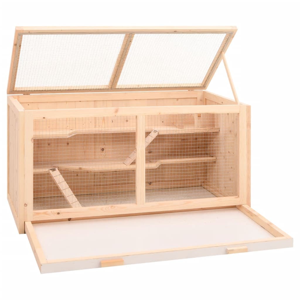 Gabbia per Criceti in Legno Massello di Abete Con Accessori 89,5x45x45 cm in Gabbie Esplodia - Napoli, commercioVirtuoso.it