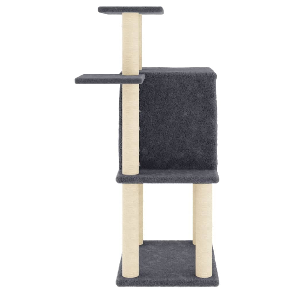 Albero per Gatti con Tiragraffi in Sisal Grigio Scuro 97 cm In Legno Multistrato in Alberi tiragraffi Esplodia - Napoli, commercioVirtuoso.it