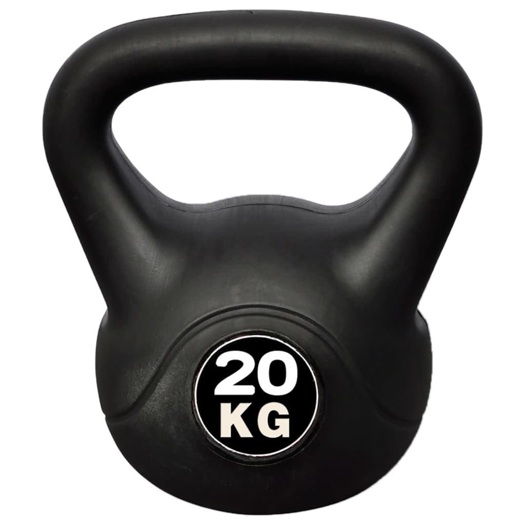 Palla con Manico Kettlebell 20 kg in Cemento Rivestito Nero Allenamento in Kettlebell Esplodia - Napoli, commercioVirtuoso.it