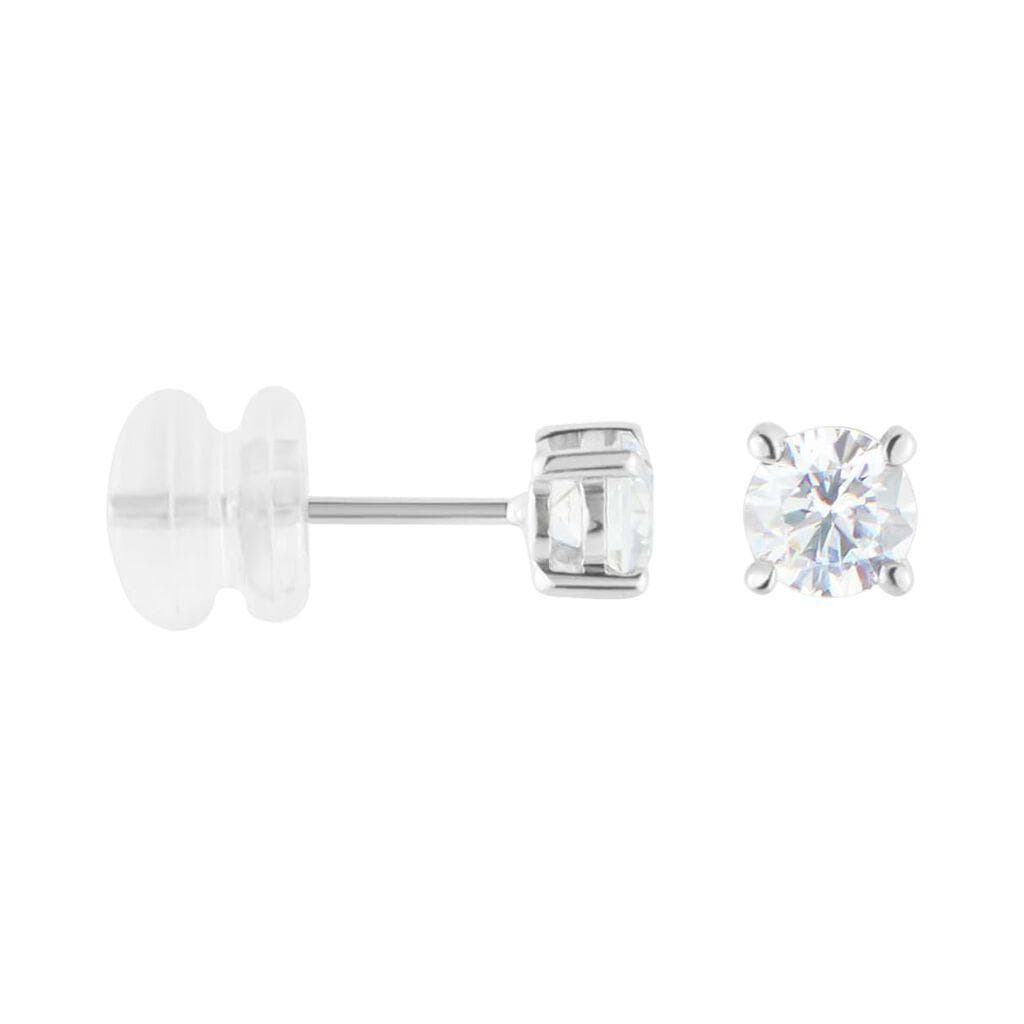 Stroili - Orecchini Lobo Punto Luce Claire Oro Bianco Cubic Zirconia in Orecchini Alba Gioielli - Casoria, commercioVirtuoso.it