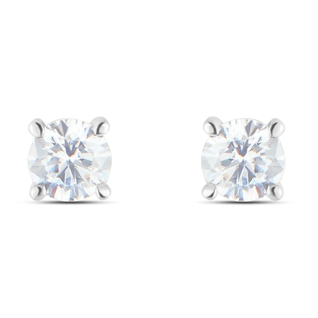 Stroili - Orecchini Lobo Punto Luce Claire Oro Bianco Cubic Zirconia in Orecchini Alba Gioielli - Casoria, commercioVirtuoso.it