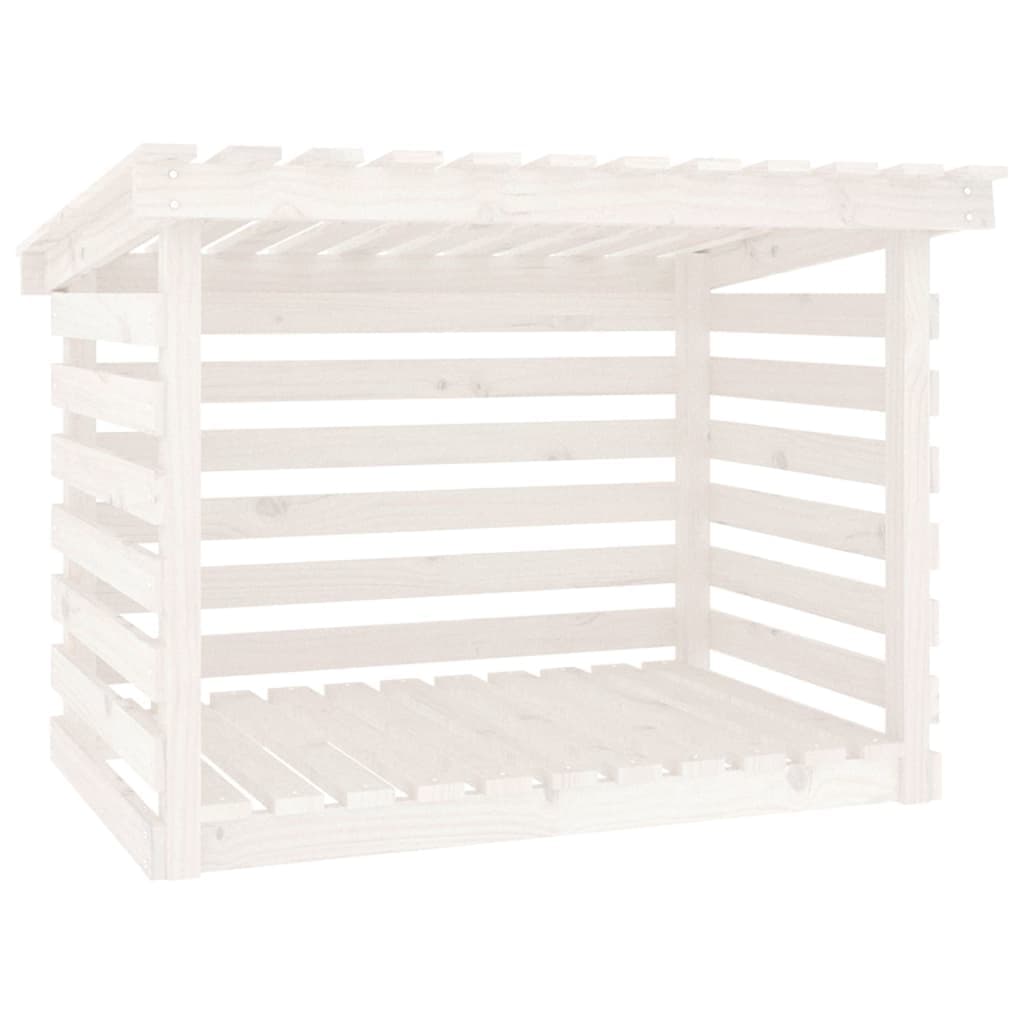 Portalegna Bianco 108x73x79 cm in Legno Massello di Pino in Cestini portalegna Esplodia - Napoli, commercioVirtuoso.it