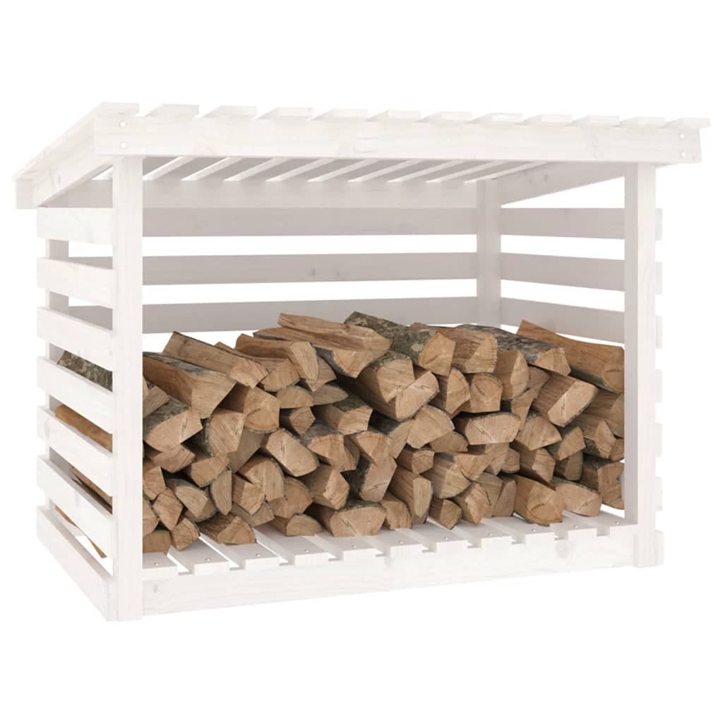 Portalegna Bianco 108x73x79 cm in Legno Massello di Pino in Cestini portalegna Esplodia - Napoli, commercioVirtuoso.it