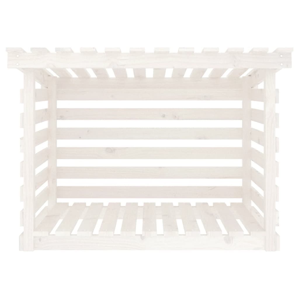 Portalegna Bianco 108x73x79 cm in Legno Massello di Pino in Cestini portalegna Esplodia - Napoli, commercioVirtuoso.it
