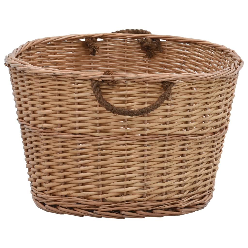 Cesta per Legna con Maniglie 88x57x34cm Salice Naturale in Cestini portalegna Esplodia - Napoli, commercioVirtuoso.it