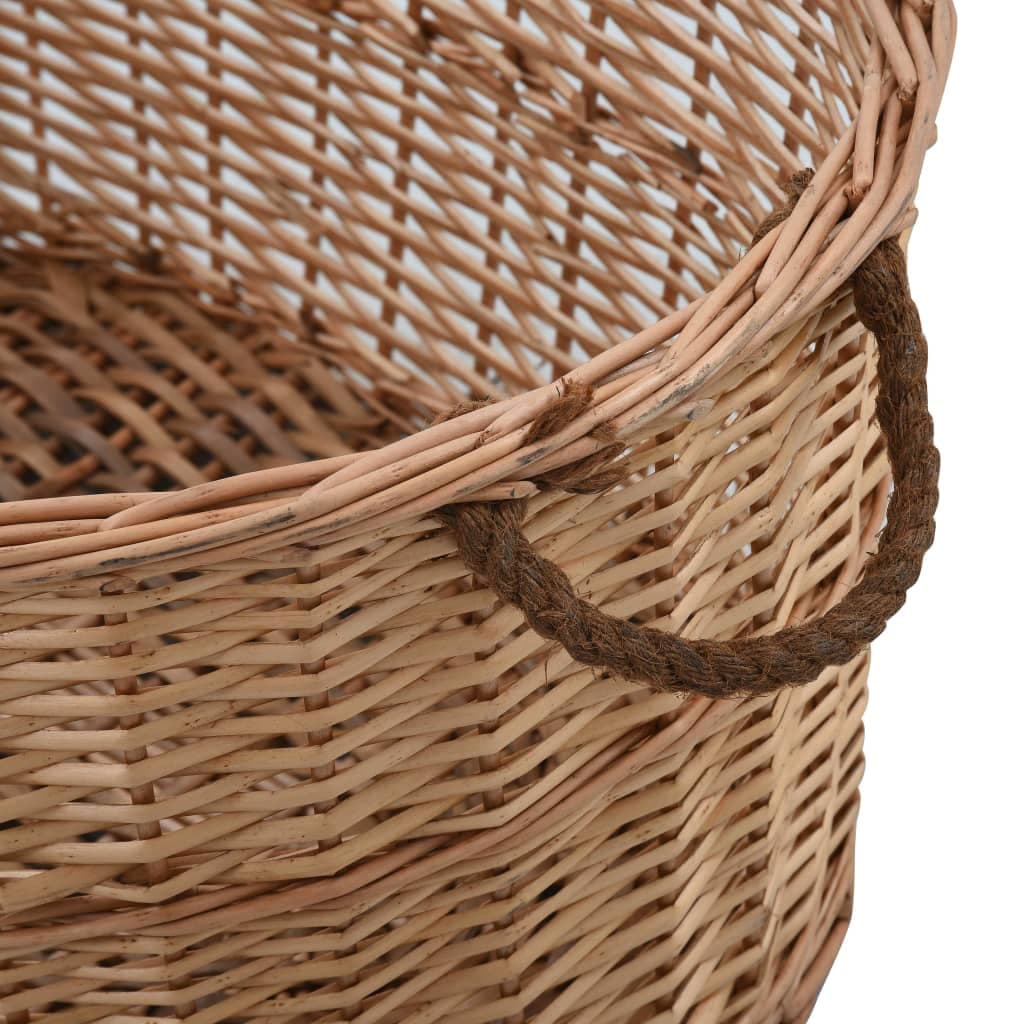 Cesta per Legna con Maniglie 88x57x34cm Salice Naturale in Cestini portalegna Esplodia - Napoli, commercioVirtuoso.it