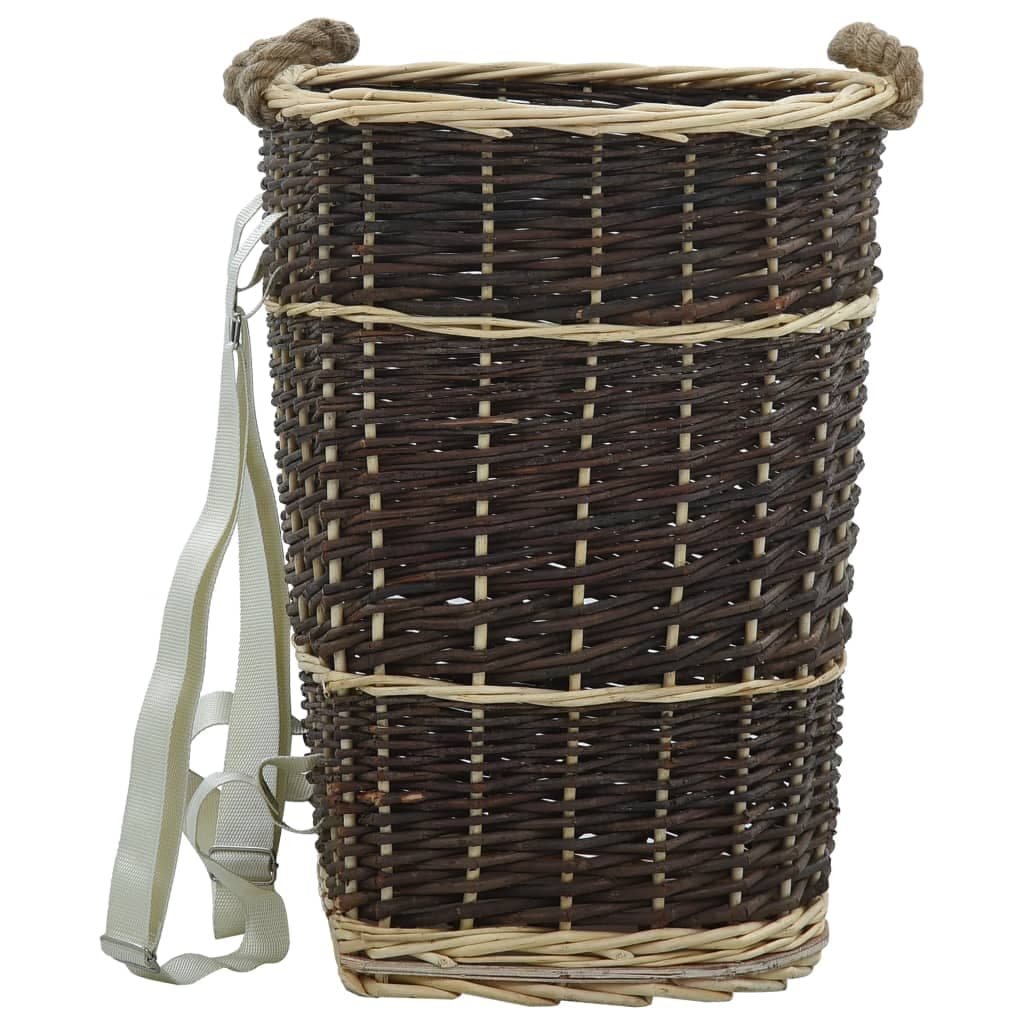 Cesta per Legna con Spallacci 44,5x37x50cm Salice Naturale in Cestini portalegna Esplodia - Napoli, commercioVirtuoso.it