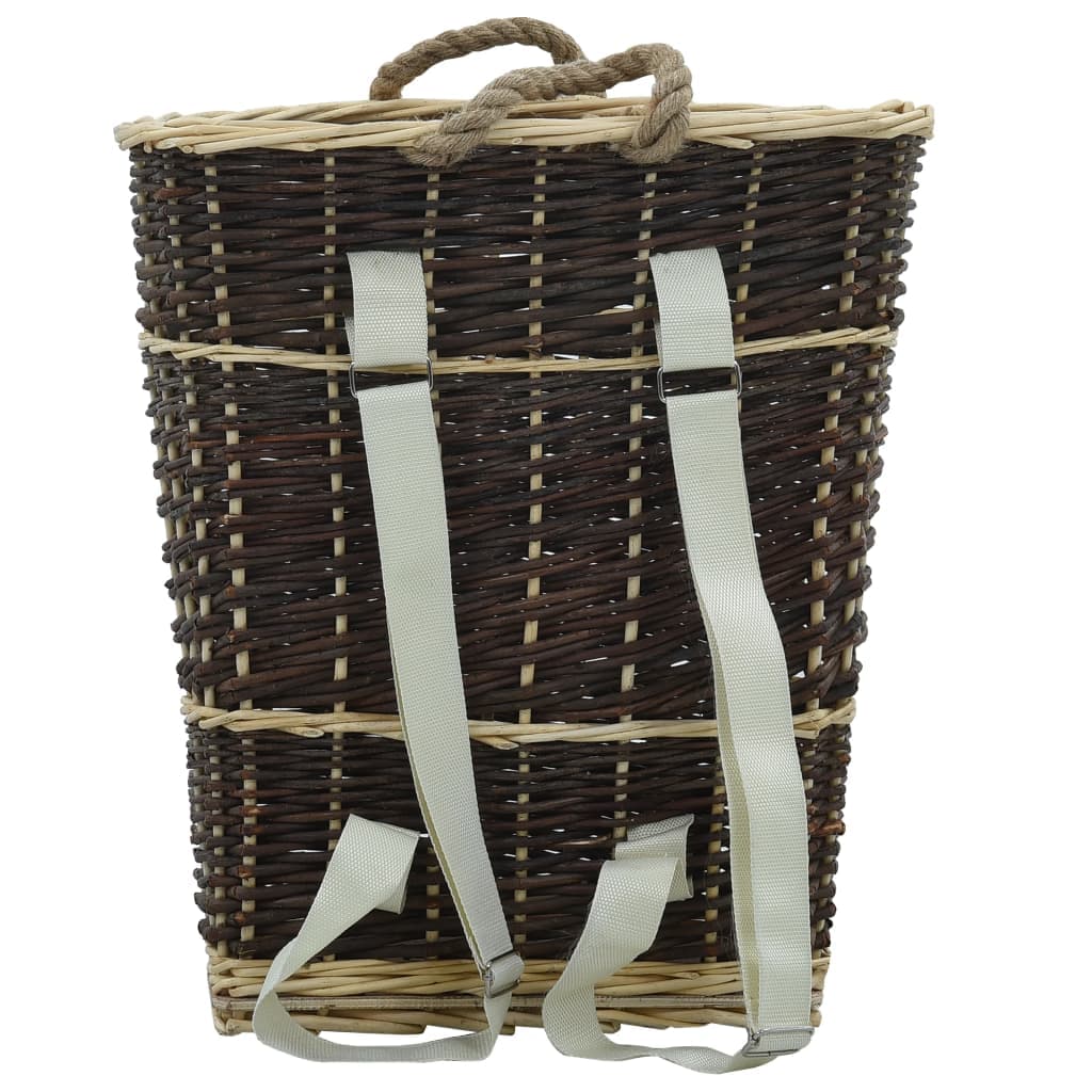 Cesta per Legna con Spallacci 44,5x37x50cm Salice Naturale in Cestini portalegna Esplodia - Napoli, commercioVirtuoso.it