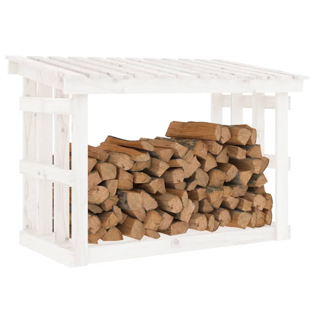 Portalegna Bianco 108x64,5x77 cm in Legno Massello di Pino in Cestini portalegna Esplodia - Napoli, commercioVirtuoso.it