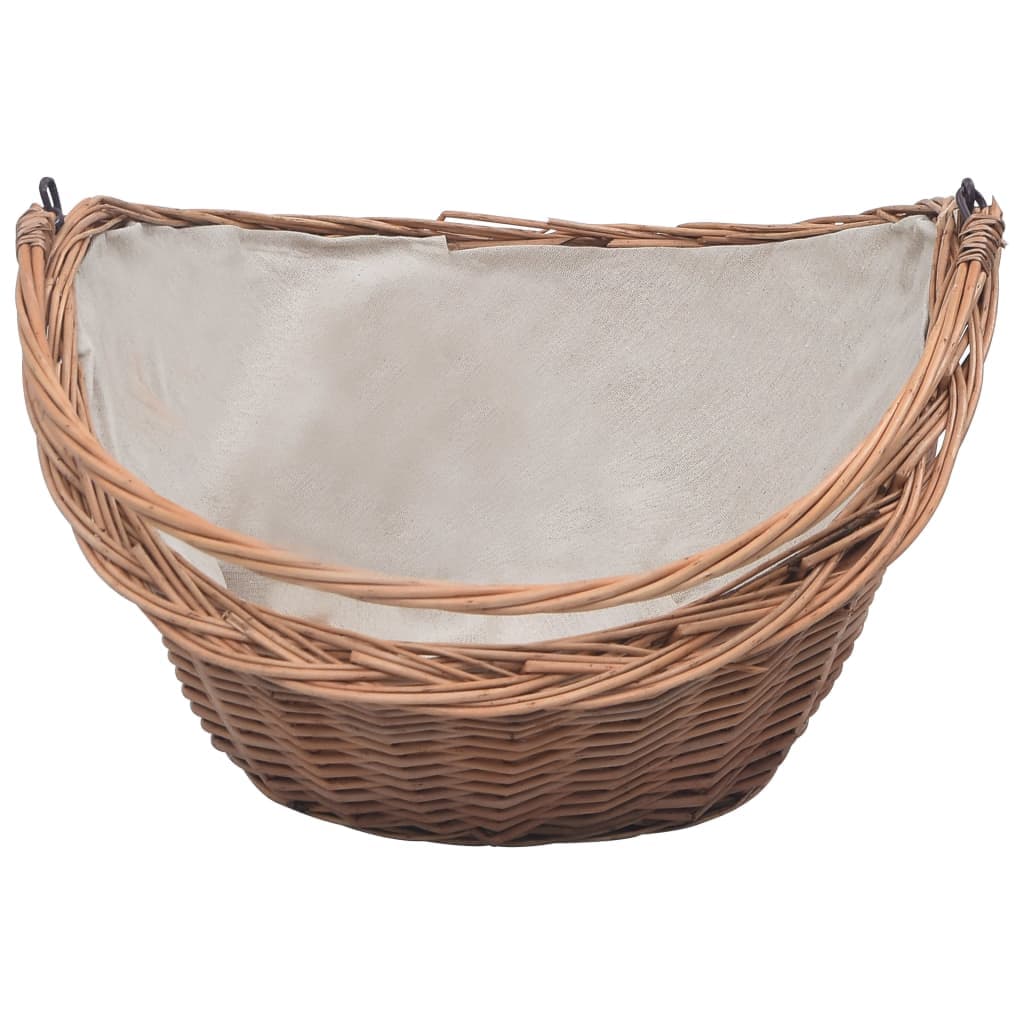 Cesta Portalegna da Ardere con Manico 60x44x55 cm Naturale in Salice in Cestini portalegna Esplodia - Napoli, commercioVirtuoso.it