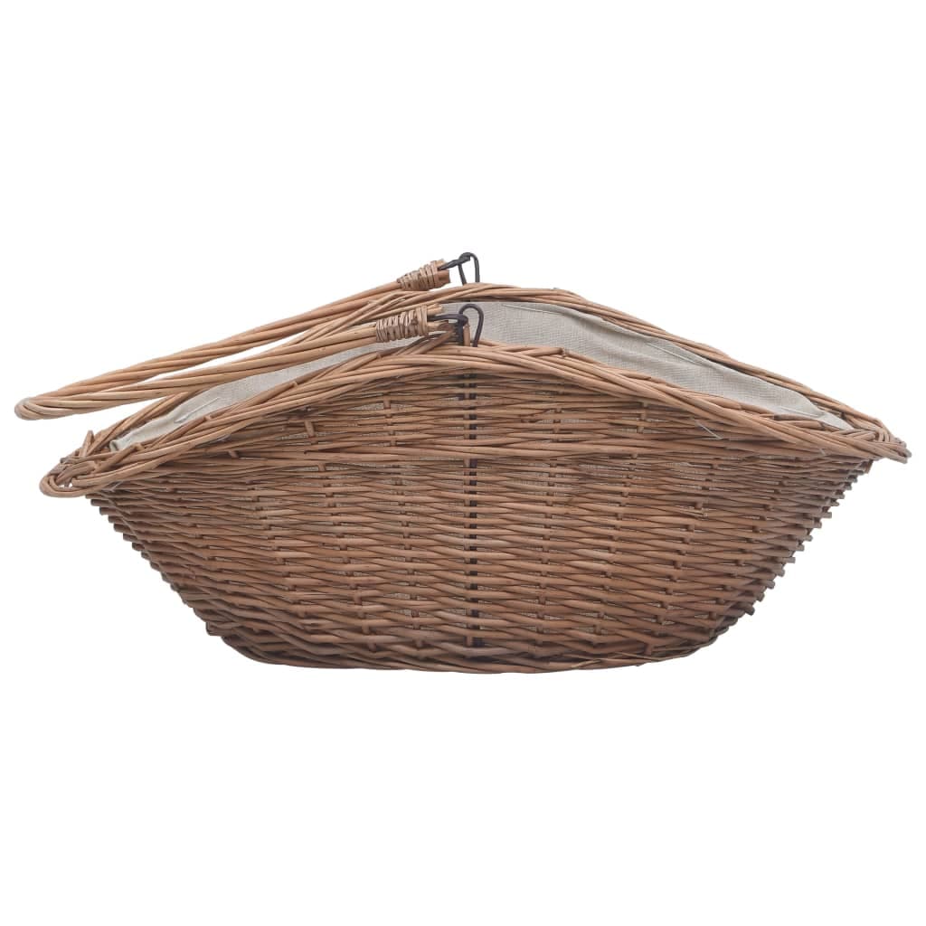 Cesta Portalegna da Ardere con Manico 60x44x55 cm Naturale in Salice in Cestini portalegna Esplodia - Napoli, commercioVirtuoso.it