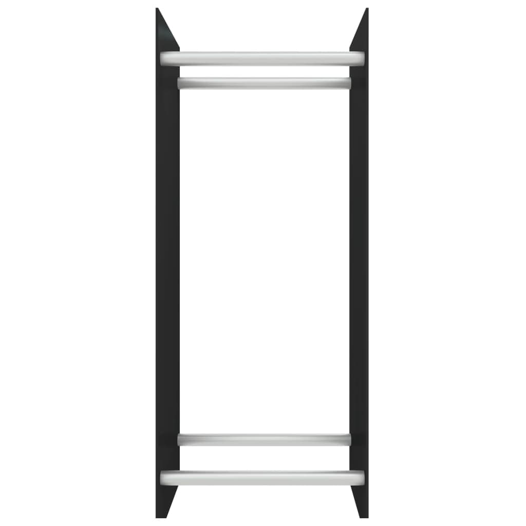 Porta Legna Nero 40x35x100 cm Portaceppi in Vetro Temperato in Portalegna Esplodia - Napoli, commercioVirtuoso.it