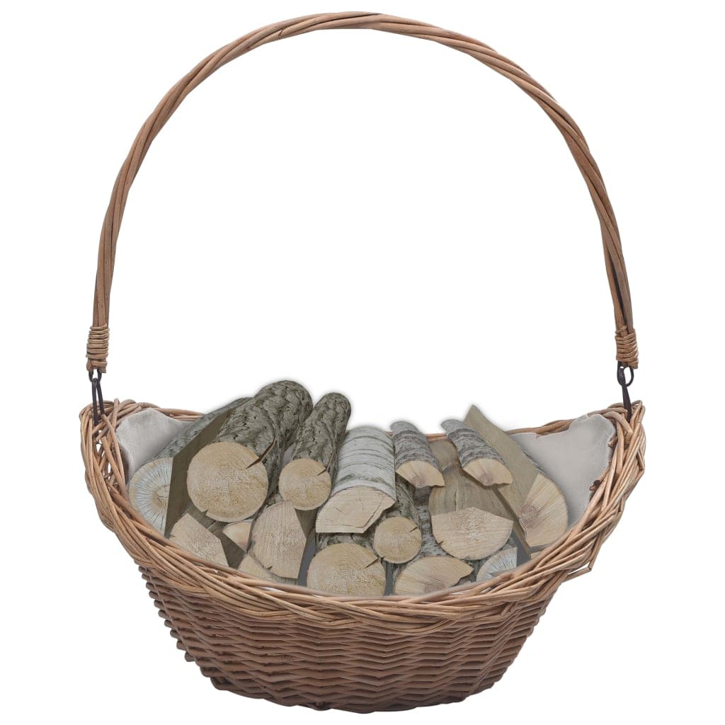 Cesta Legna da Ardere con Manico 57x46,5x52cm Marrone in Salice in Cestini portalegna Esplodia - Napoli, commercioVirtuoso.it