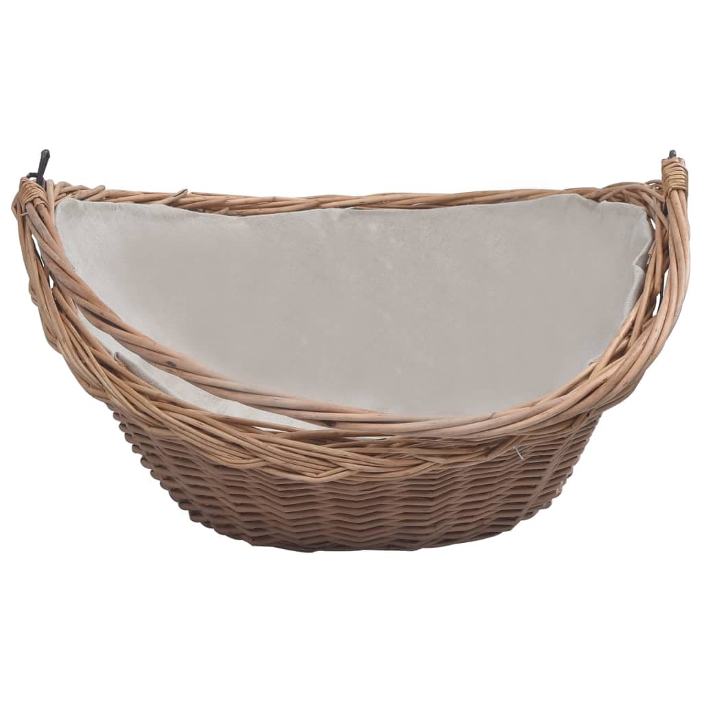Cesta Legna da Ardere con Manico 57x46,5x52cm Marrone in Salice in Cestini portalegna Esplodia - Napoli, commercioVirtuoso.it