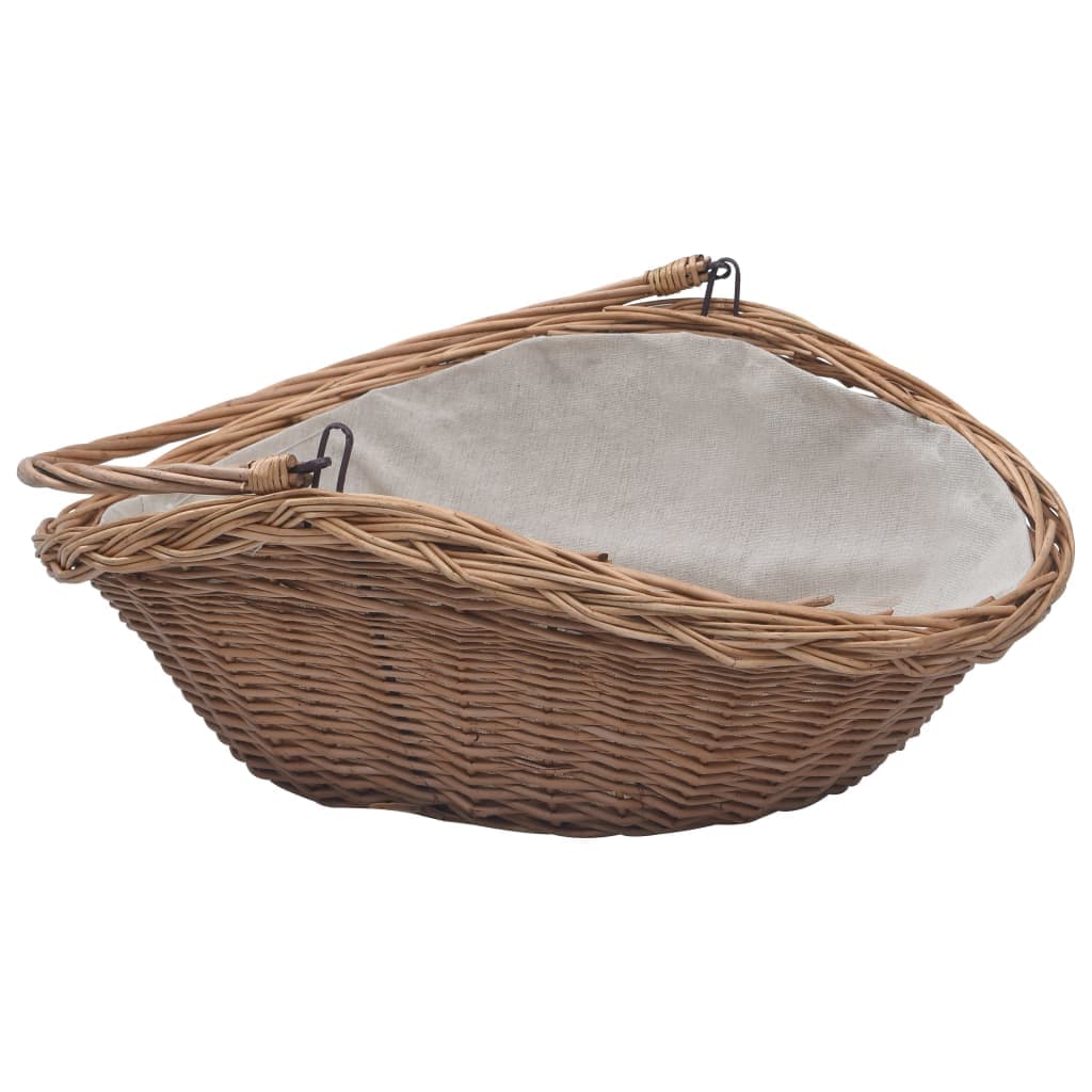 Cesta Legna da Ardere con Manico 57x46,5x52cm Marrone in Salice in Cestini portalegna Esplodia - Napoli, commercioVirtuoso.it