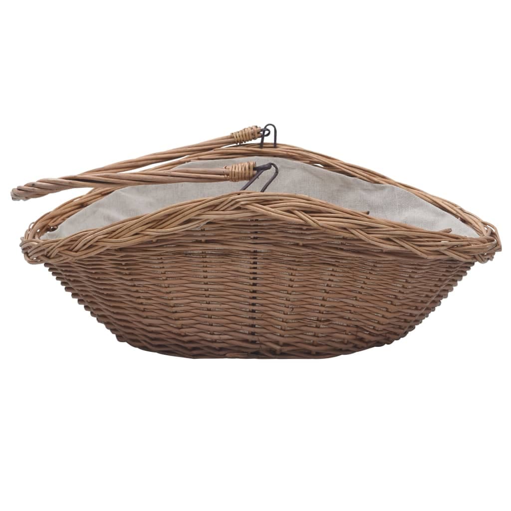 Cesta Legna da Ardere con Manico 57x46,5x52cm Marrone in Salice in Cestini portalegna Esplodia - Napoli, commercioVirtuoso.it