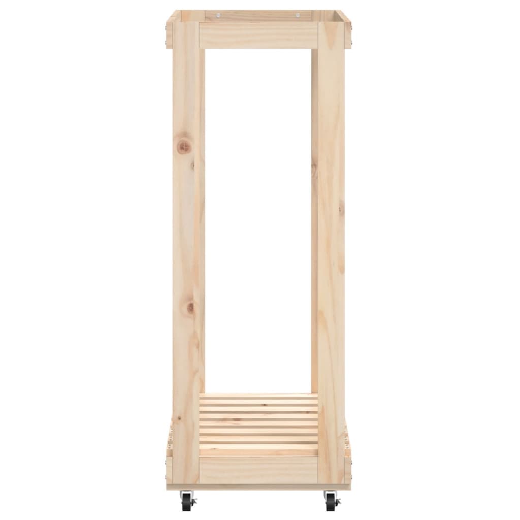Portalegna con Ruote 76,5x40x108 cm Legno Massello di Pino in Cestini portalegna Esplodia - Napoli, commercioVirtuoso.it