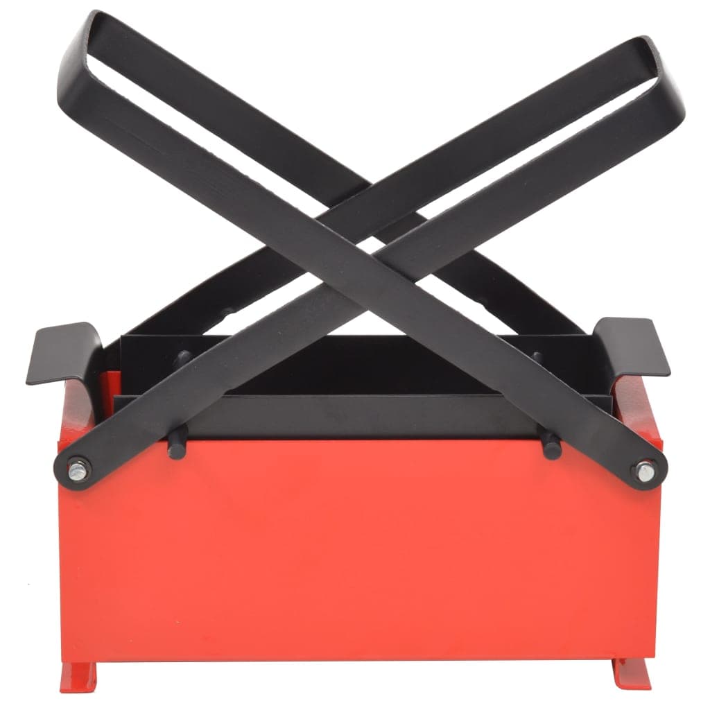 Compattatore di Carta per Camino in Acciaio 34x14x14 cm Nero e Rosso in Pressa per carta Esplodia - Napoli, commercioVirtuoso.it