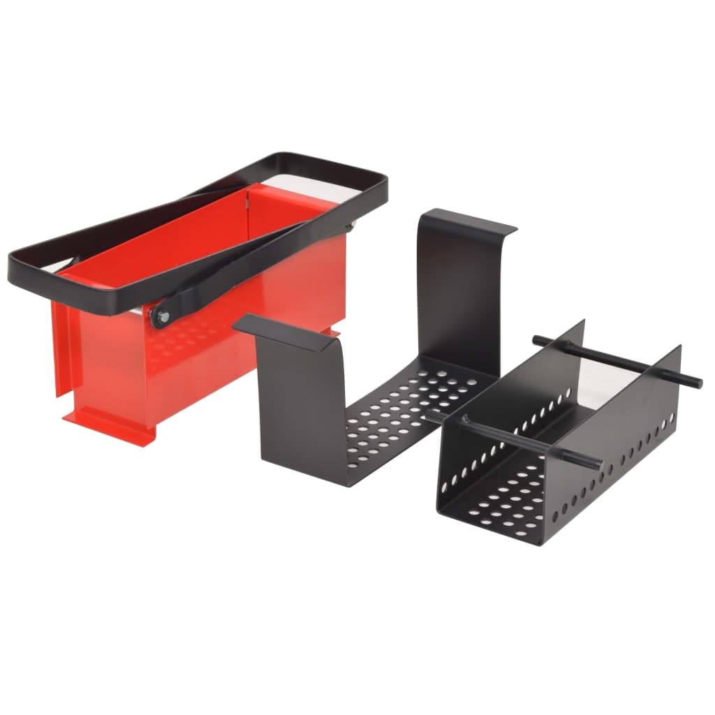 Compattatore di Carta per Camino in Acciaio 34x14x14 cm Nero e Rosso in Pressa per carta Esplodia - Napoli, commercioVirtuoso.it