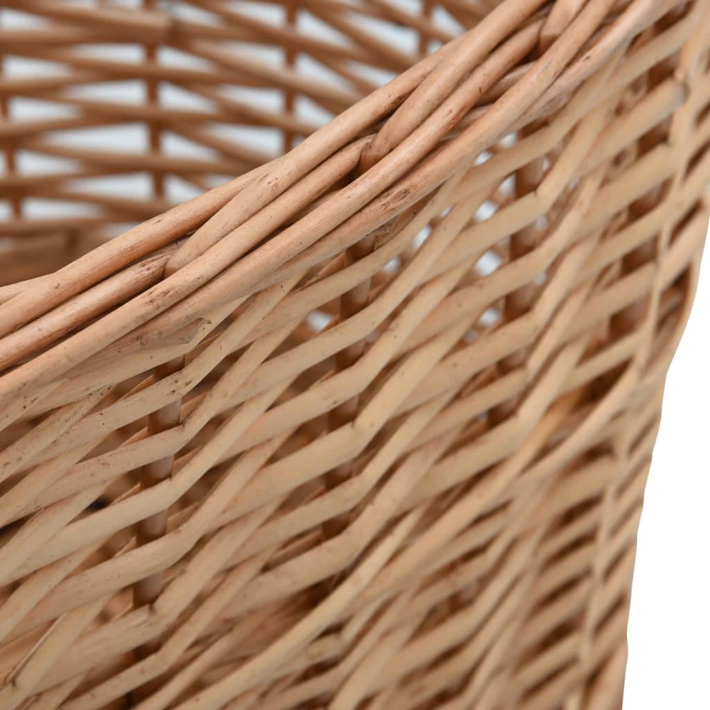 Cesta per Legna con Maniglie 58x42x29cm Salice Naturale in Cestini portalegna Esplodia - Napoli, commercioVirtuoso.it