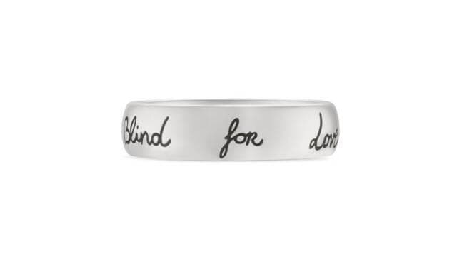 Gucci Anello "Blind for Love" in argento