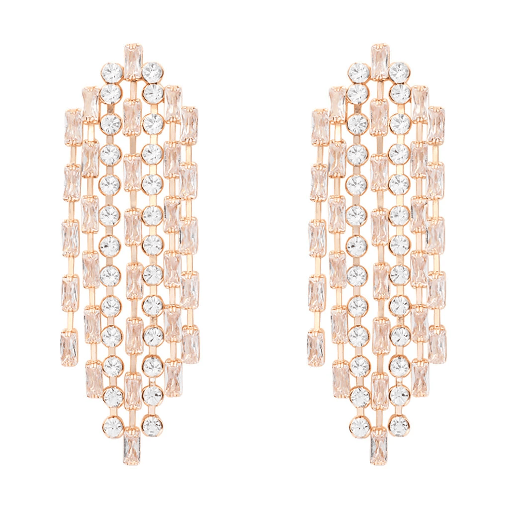 Stroili - Orecchini Pendenti Romantic Shine Metallo Rosa Cristallo