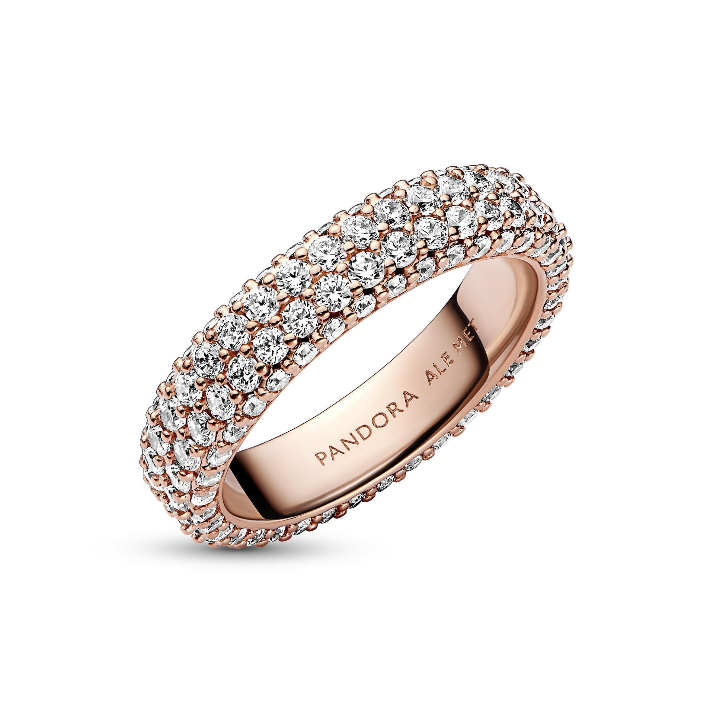Pandora - Anello Pavè Fascia Doppia in Anelli Alba Gioielli - Casoria, commercioVirtuoso.it